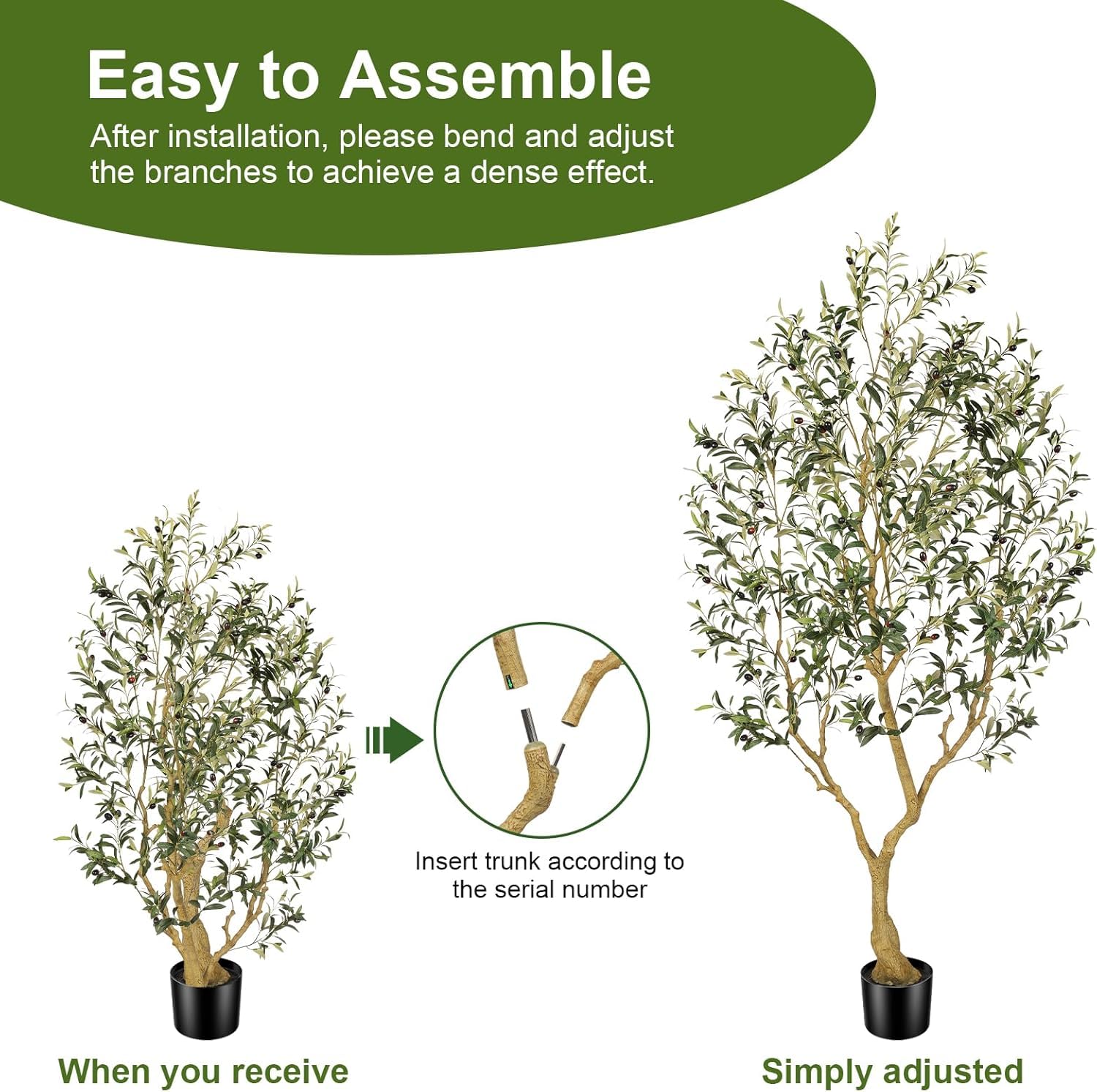 PHYTREE weighted cement pot provides stability for placement anywhere.
