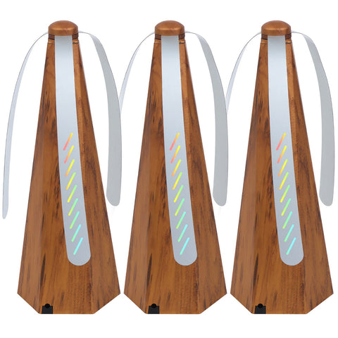 PIAOPIAONIU 3pc fly fan pack with wood grain design deters flies on outdoor tables