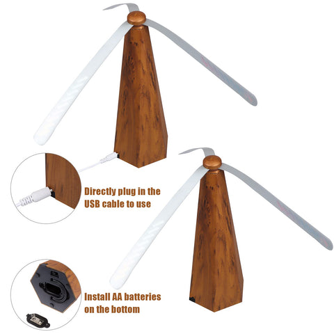 PIAOPIAONIU portable fly fan on a picnic table for outdoor entertaining