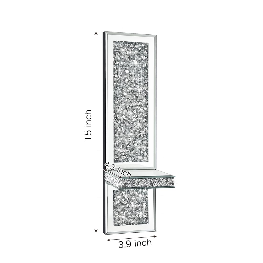 Pibeyer Crystal Crush Diamond wall candle sconce reflects light to brighten dining spaces