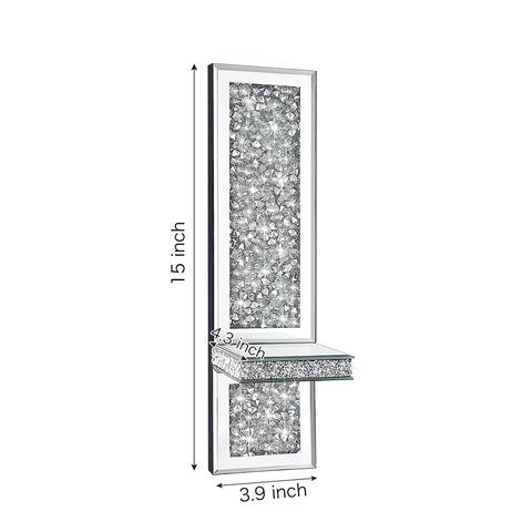 Pibeyer Crystal Crush Diamond wall candle sconce reflects light to brighten dining spaces