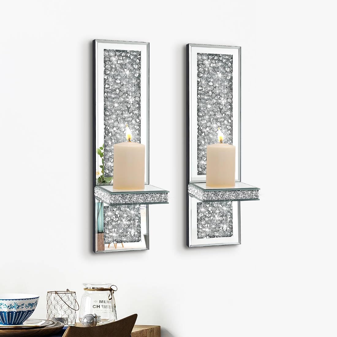 Pibeyer frameless design fits diverse decors while highlighting crystal sparkle
