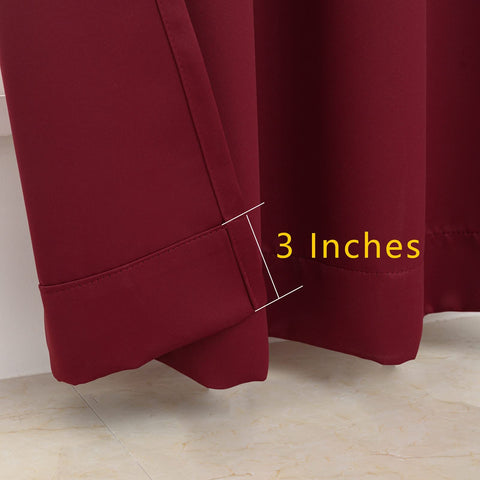 Pickluc Burgundy blackout curtains demonstrate thermal insulation for more comfortable rooms.
