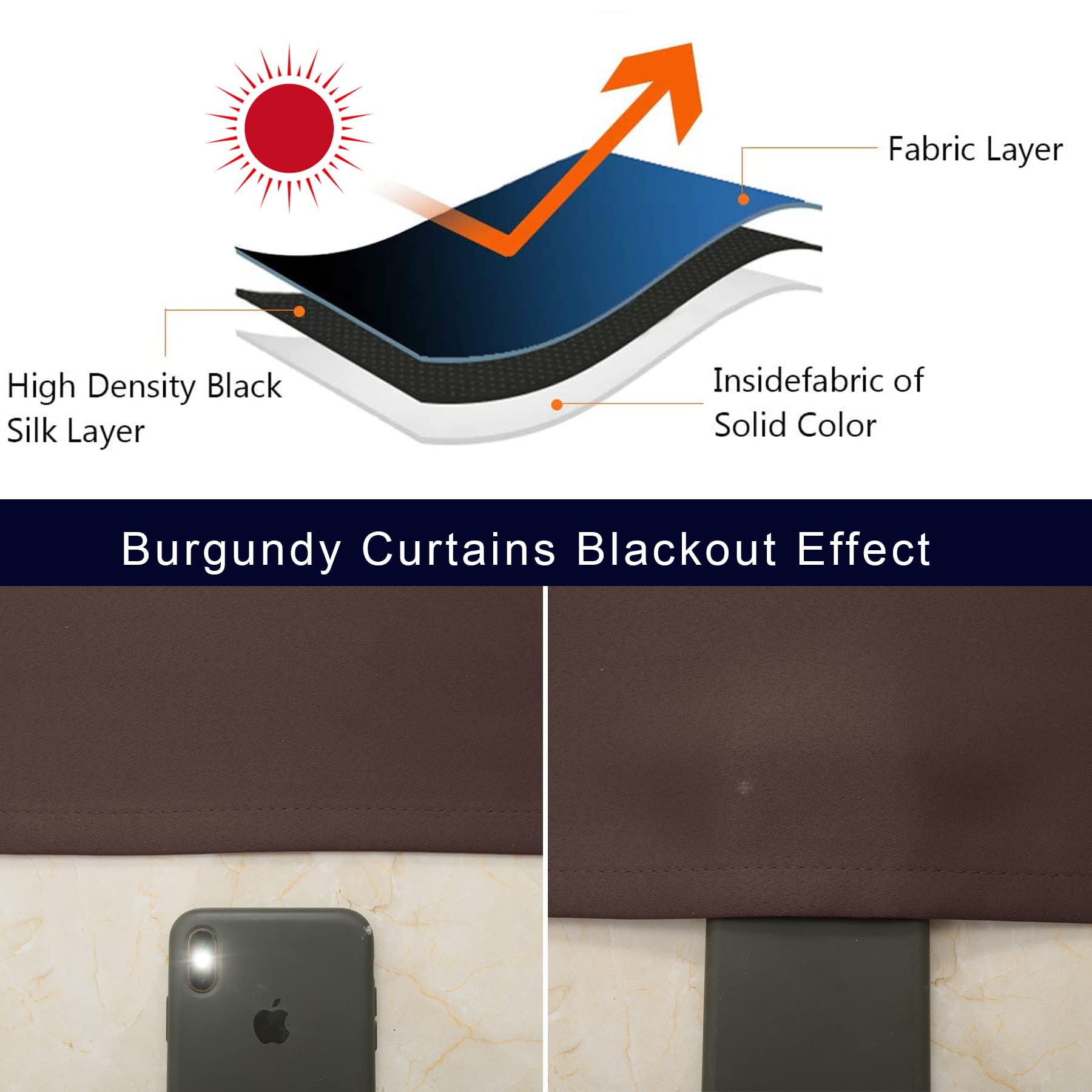 Pickluc chocolate brown blackout curtains reducing outside noise for a quieter room.