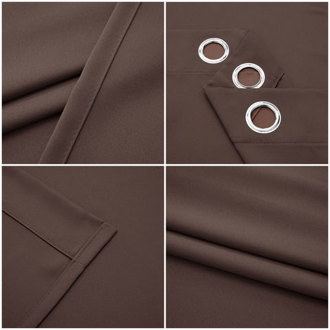 Close-up detail of Pickluc blackout curtain drape and color depth