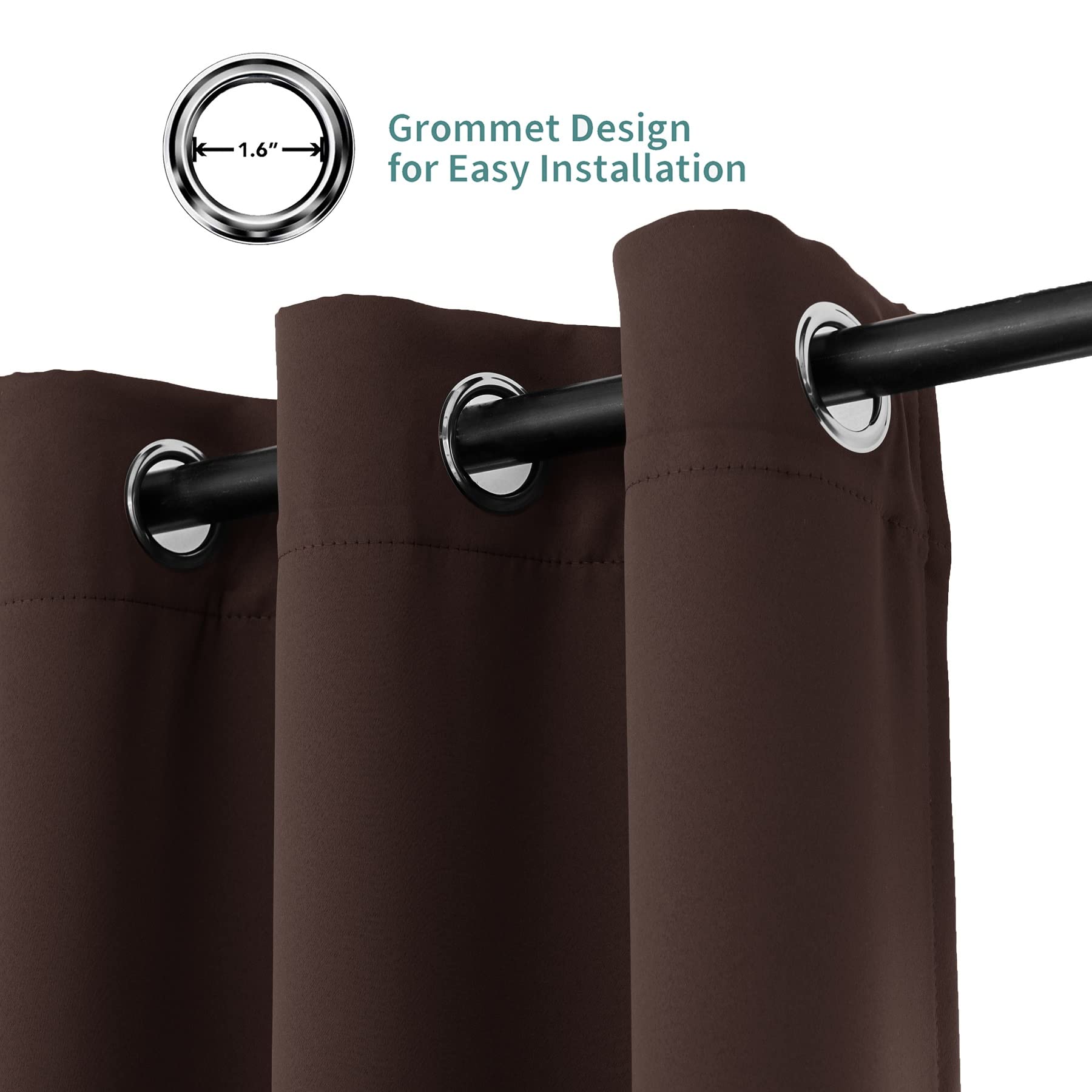 Pickluc blackout curtains in living room setting, improving privacy and ambience.