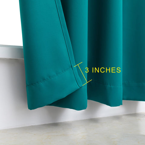 Living room view with Pickluc teal blackout curtains enhancing privacy and ambience.