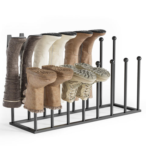 Pickpiff boot rack 8-pairs base stores eight boots neatly and saves floor space.