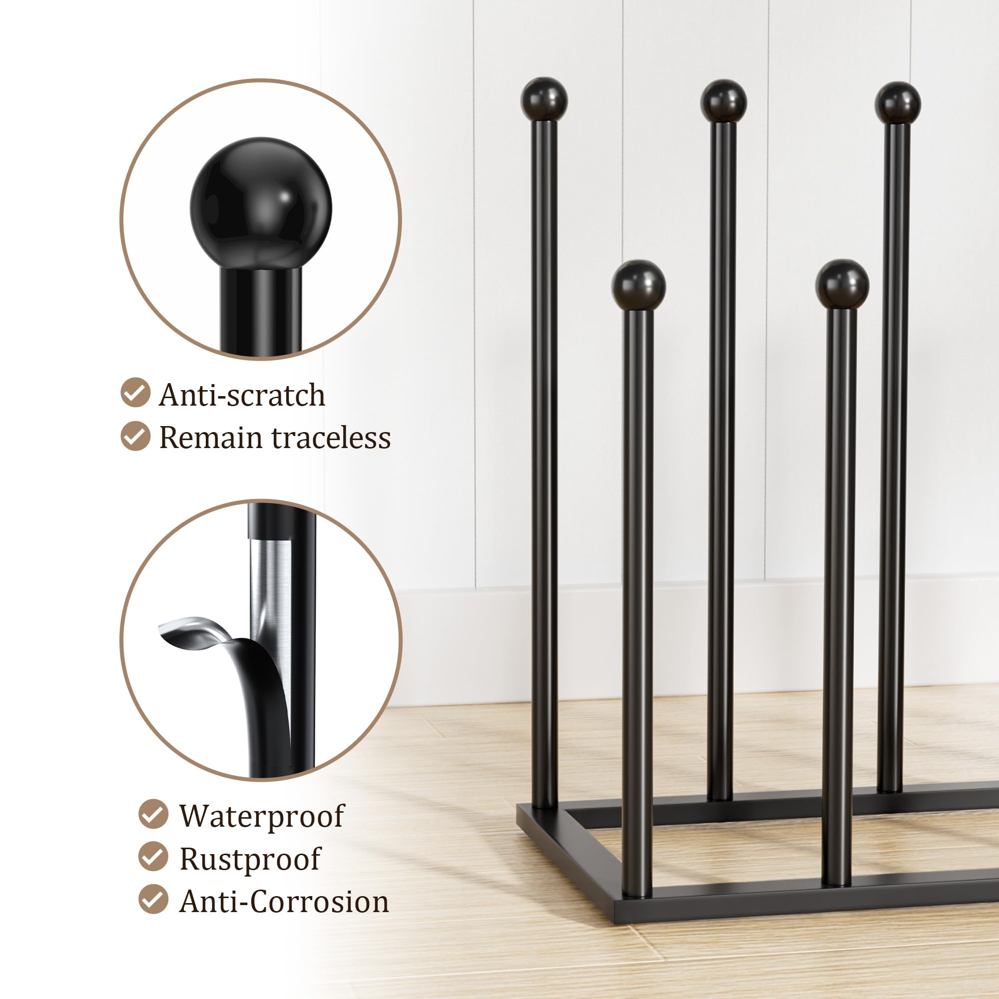 Pickpiff boot rack inverted storage keeps shafts straight and reduces creasing.