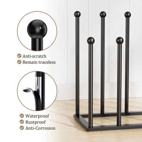 Pickpiff boot rack inverted storage keeps shafts straight and reduces creasing.
