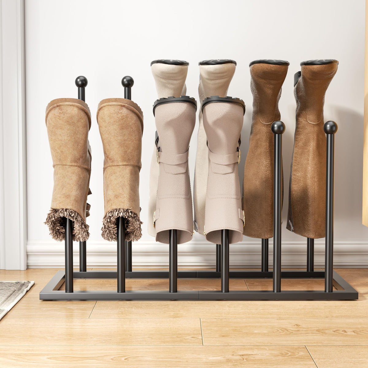 Pickpiff Free Standing Shoe Rack base-assembly demonstrates sturdy, space-saving design for dorm rooms.