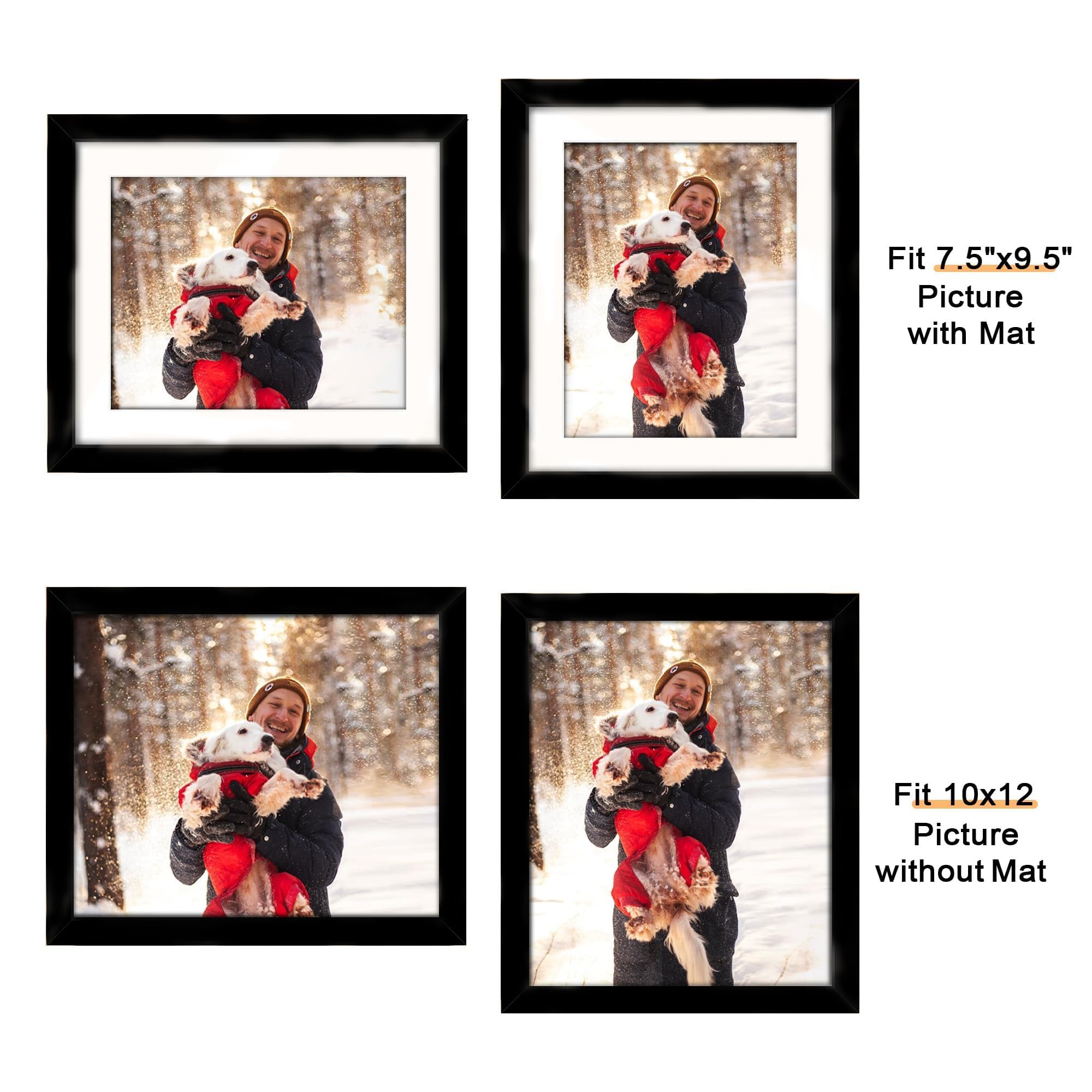 Picrit 10x12 frame back with turn buttons for easy photo loading.