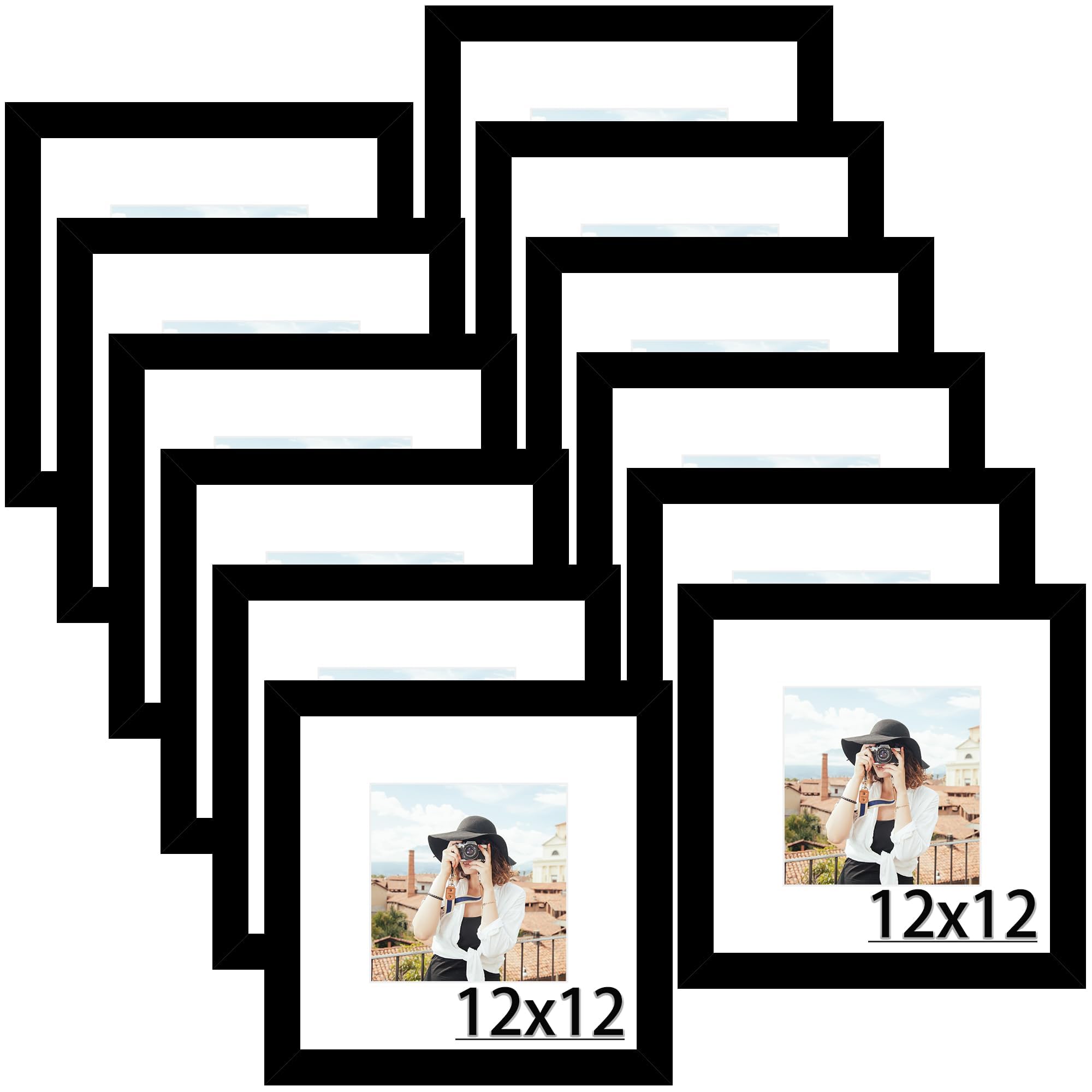 Picrit 12x12 frame with mat on wall, ideal for highlighting photos with a clean gallery look.