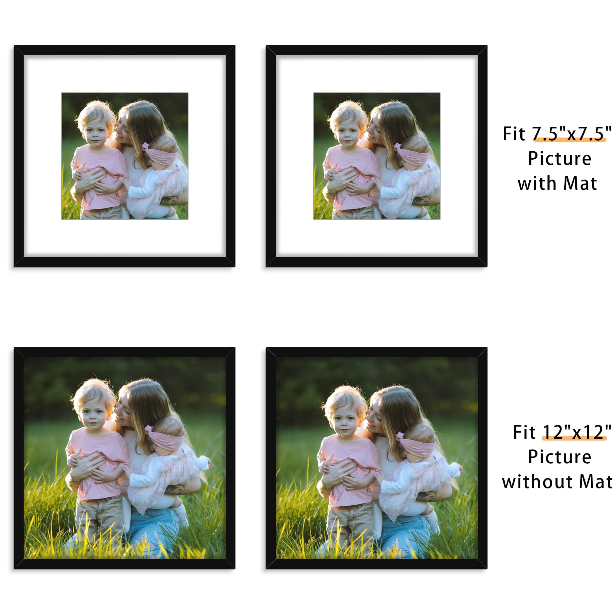 Picrit 12x12 frame without mat, perfect for full-bleed images and bold statements.
