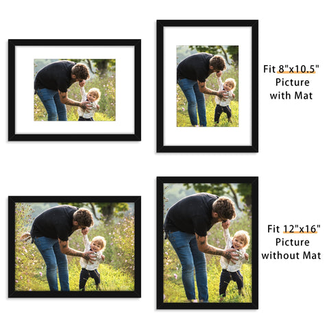 Picrit 12x16 frame without mat shows full photo for clean display.