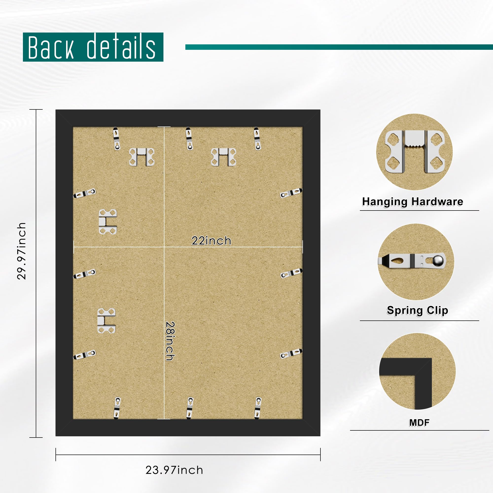 Picrit 22x28 frame packaging shows careful protection and reliable replacement support.