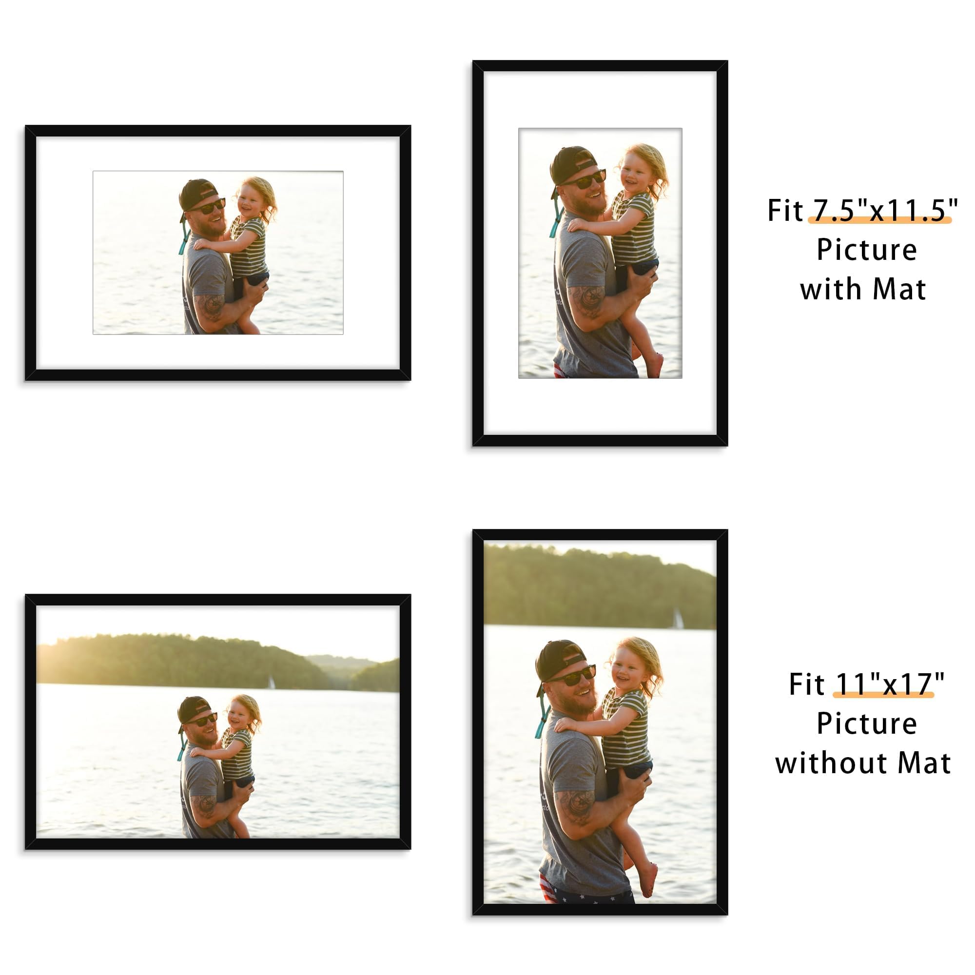 Picrit 8x12 with mat fit enables elegant gallery displays.