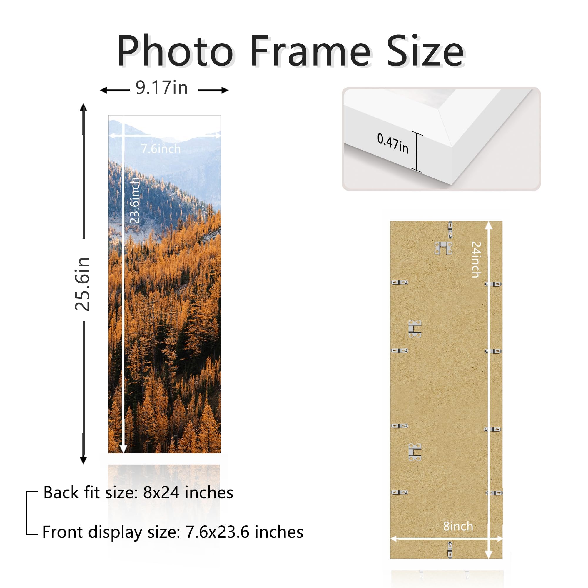 Picrit 8x24 frame panel closeup with HD clear panel