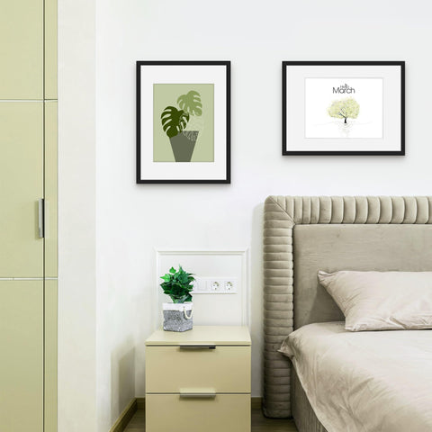 Picrit frame supports vertical or horizontal wall mounting for flexible layouts.