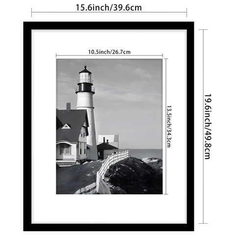 Picrit frame with mat option offers flexible sizing for posters and photos.