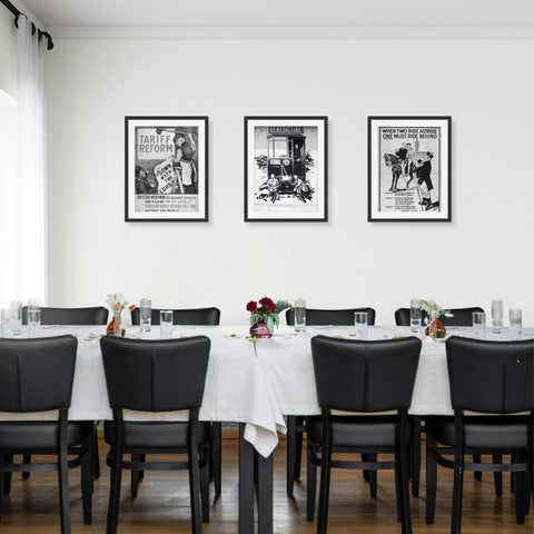 Picrit luxury wood frame black finish adds refined, long-lasting wall styling.