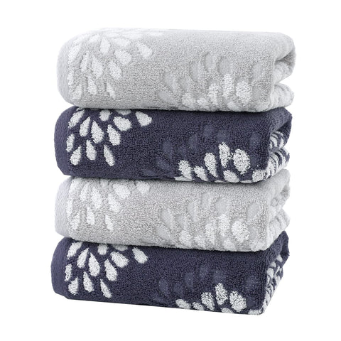 Pidada hydrangea light-grey towel with soft cotton and quick-dry performance.