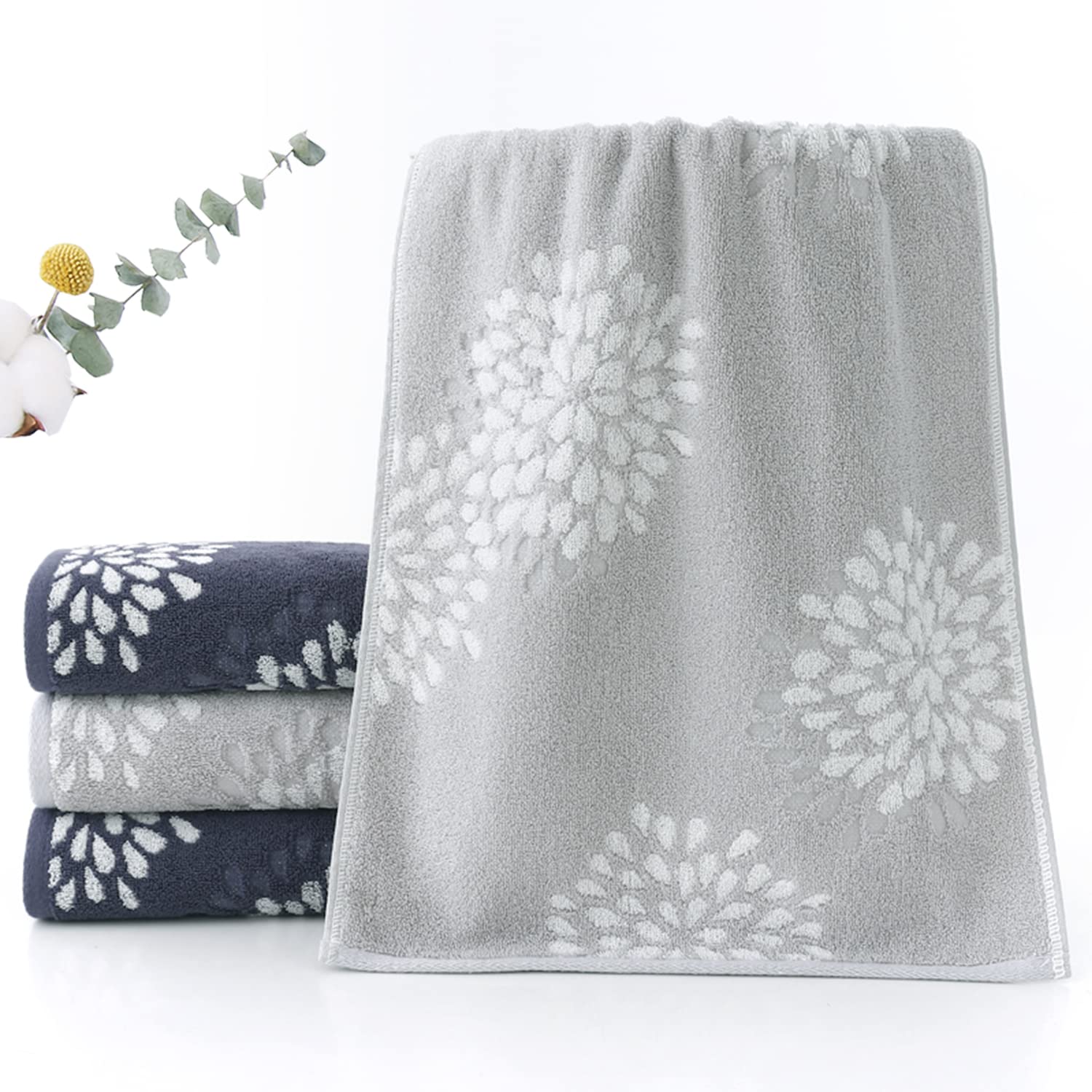 Pidada hydrangea pattern close-up shows plush texture and neat stitching.
