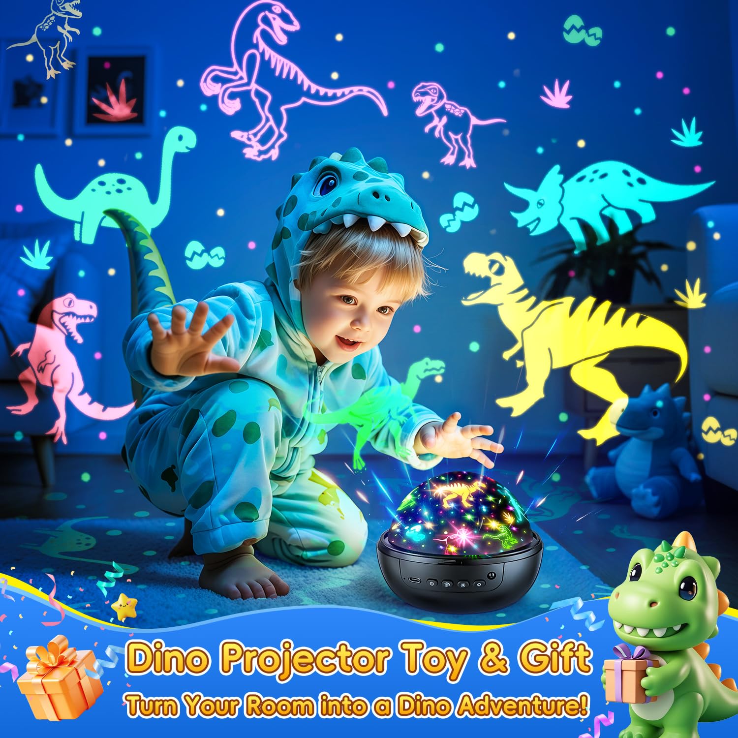 PIKOY 31-color mix creates vibrant scenes on walls and ceiling for kids