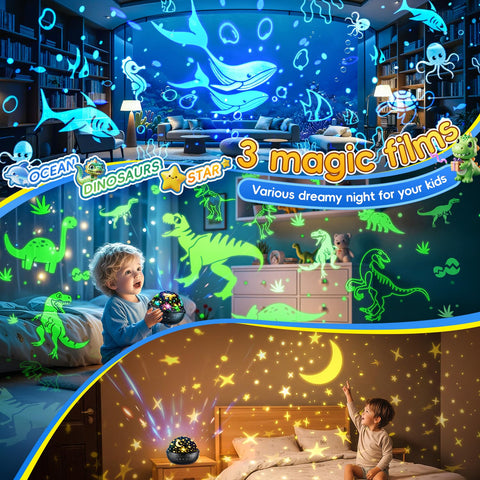 PIKOY 360° rotation brings dinosaurs, stars, and oceans to life