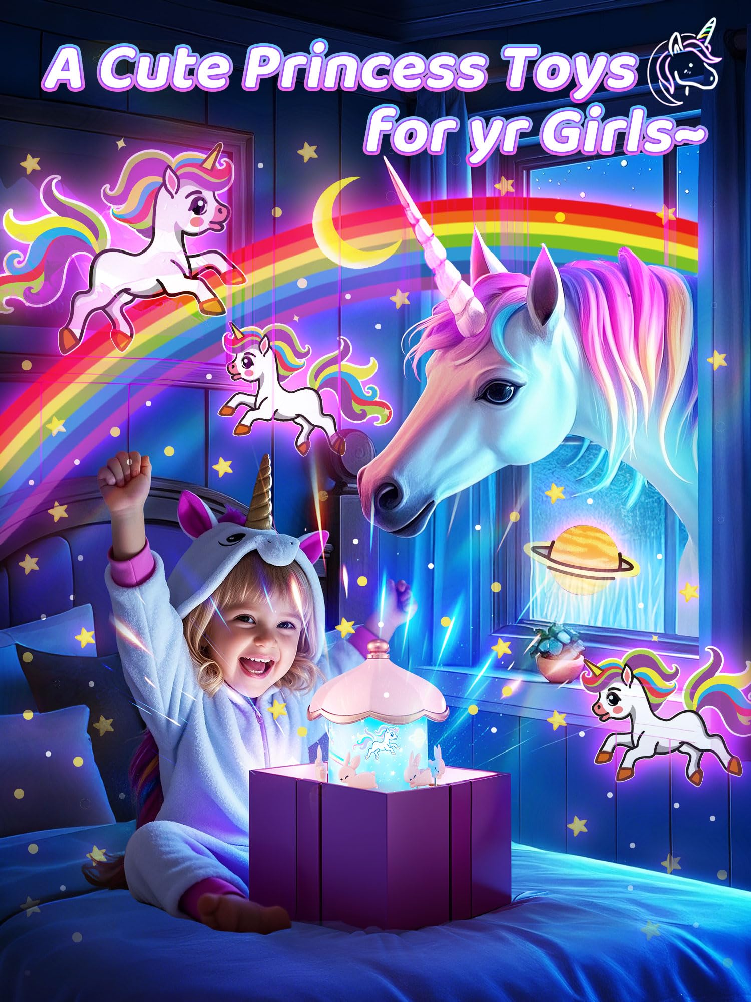 PIKOY Girls Room Decor adds color and light to nurseries and bedrooms.