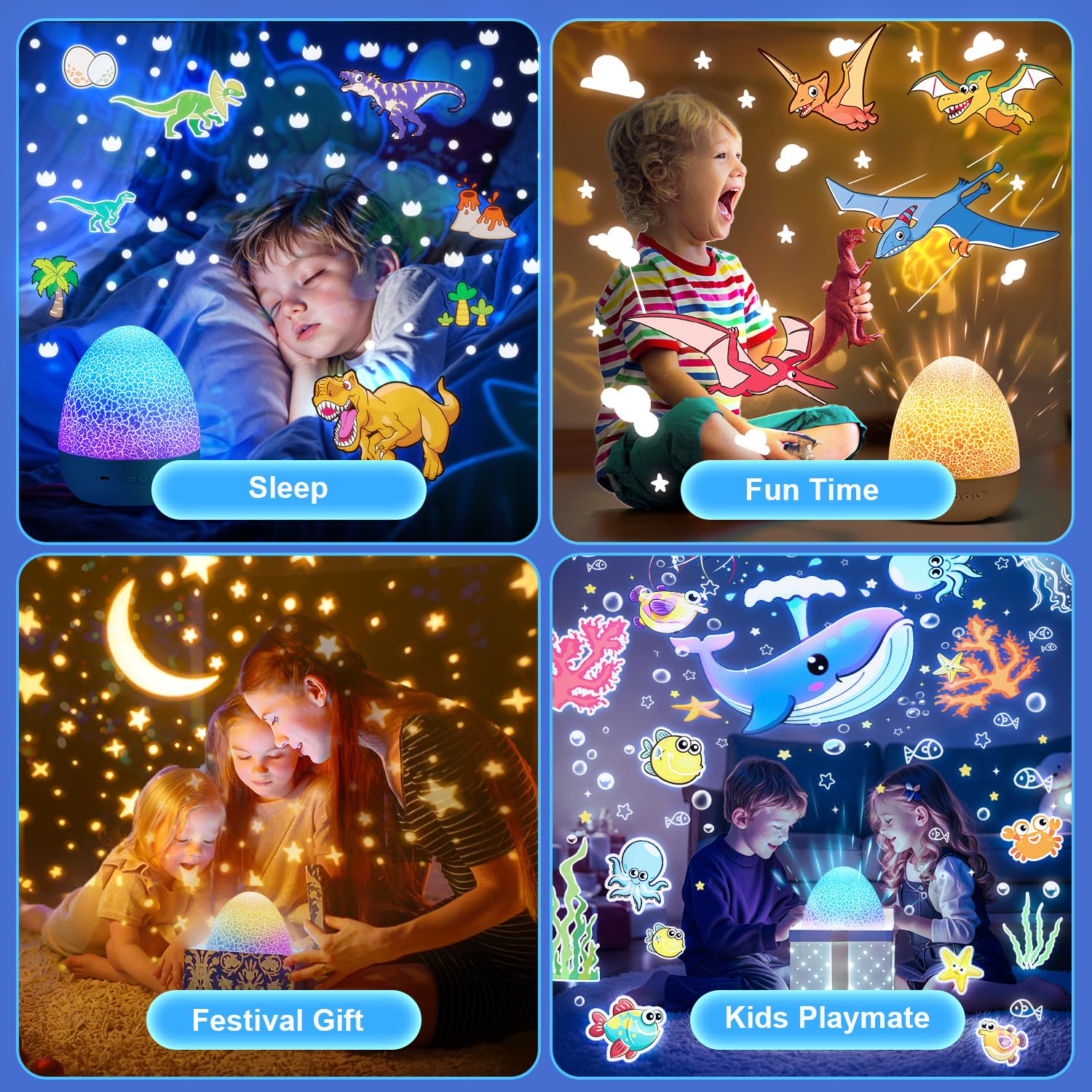 PIKOY night light brightens rooms while encouraging imaginative dinosaur play