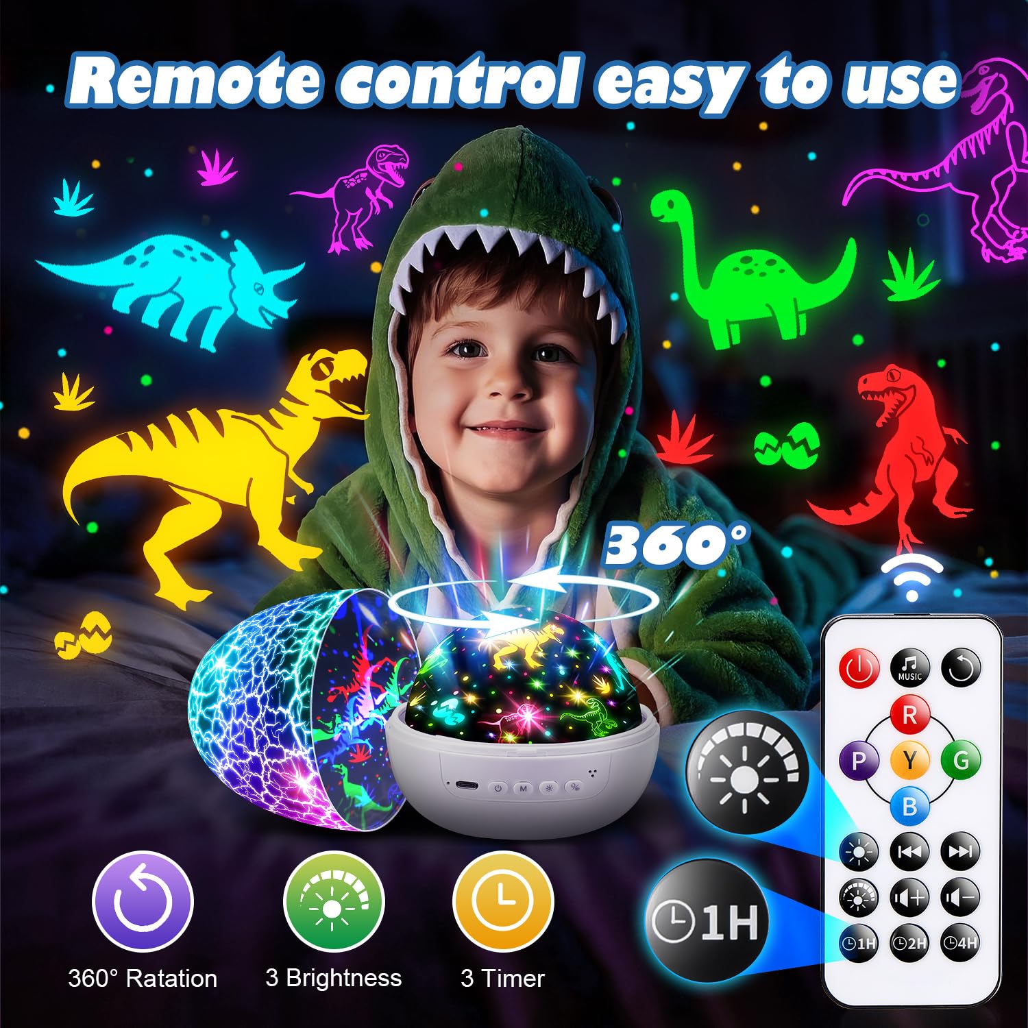 PIKOY remote controls brightness and timers for easy setup