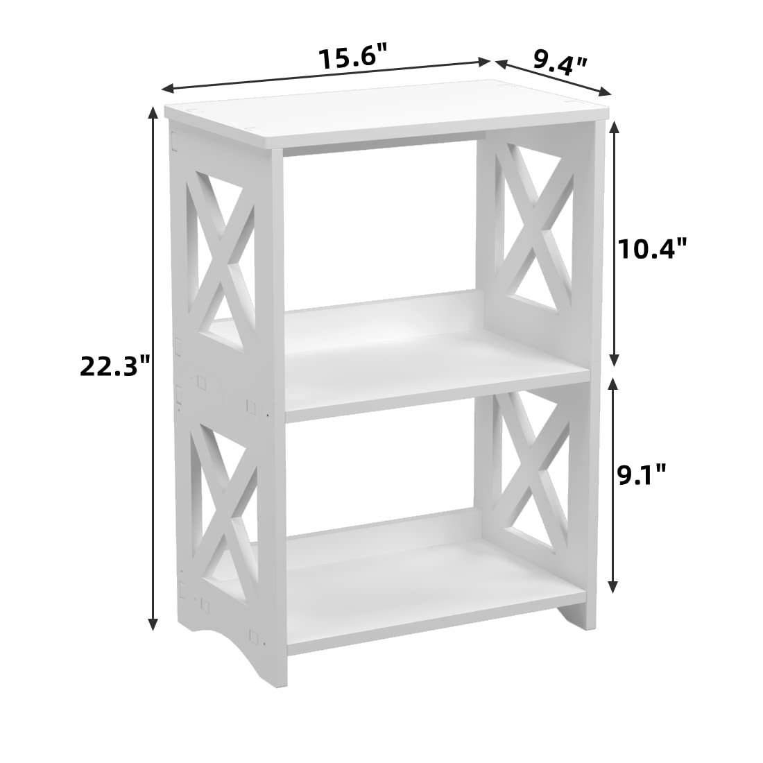 Pikpuk plant stand white table adds greenery while saving floor space.