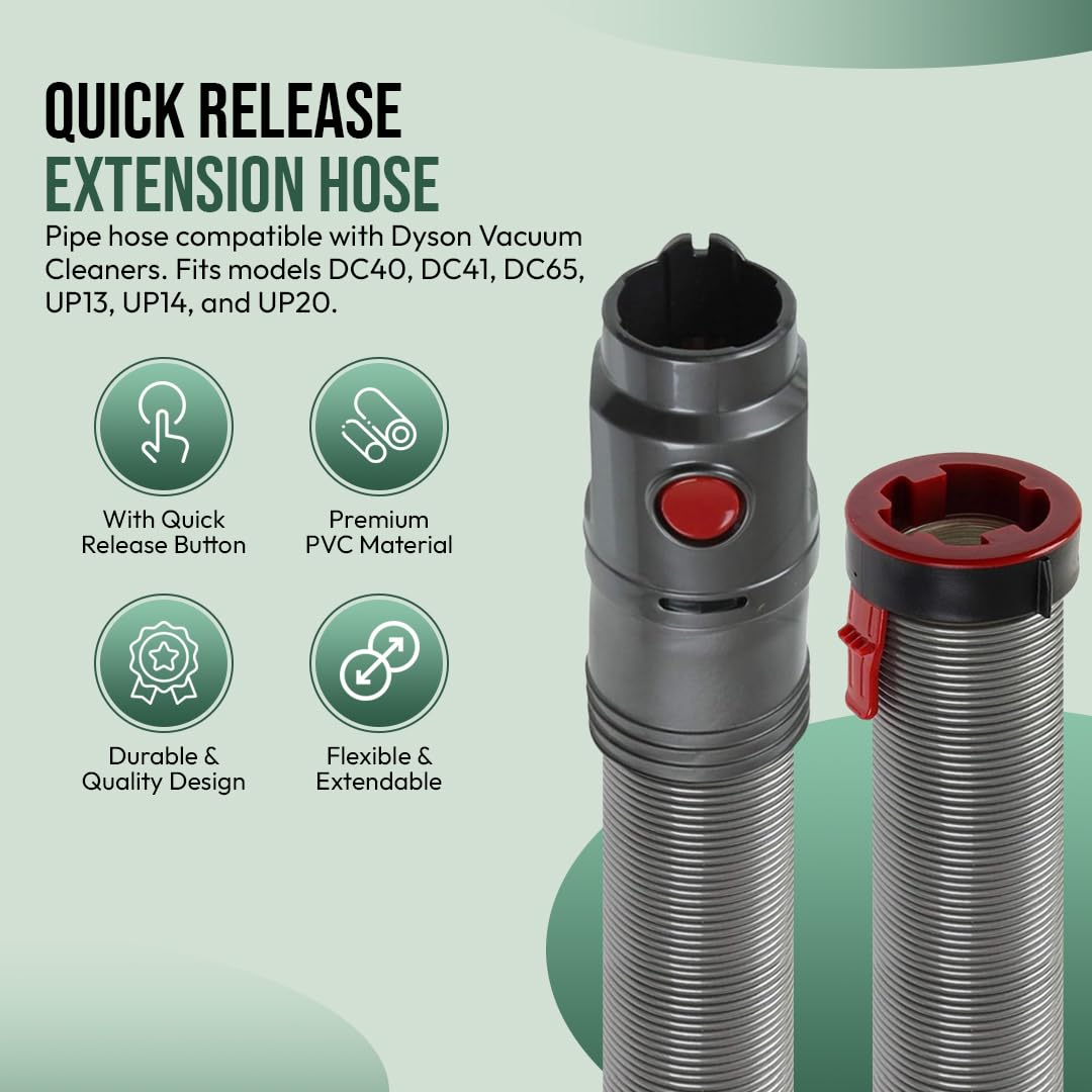 Pildres replacement hose in grey and red for Dyson UP-series