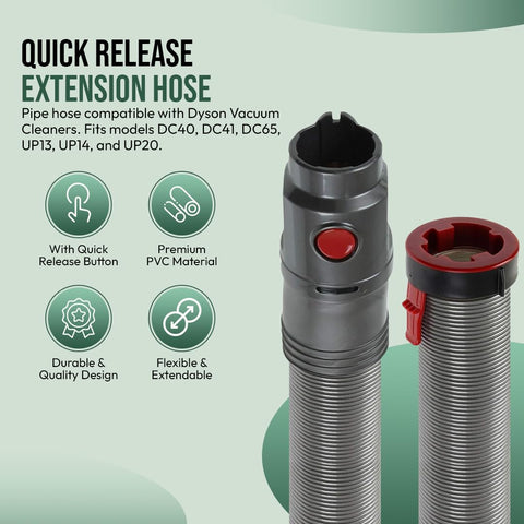 Pildres replacement hose in grey and red for Dyson UP-series