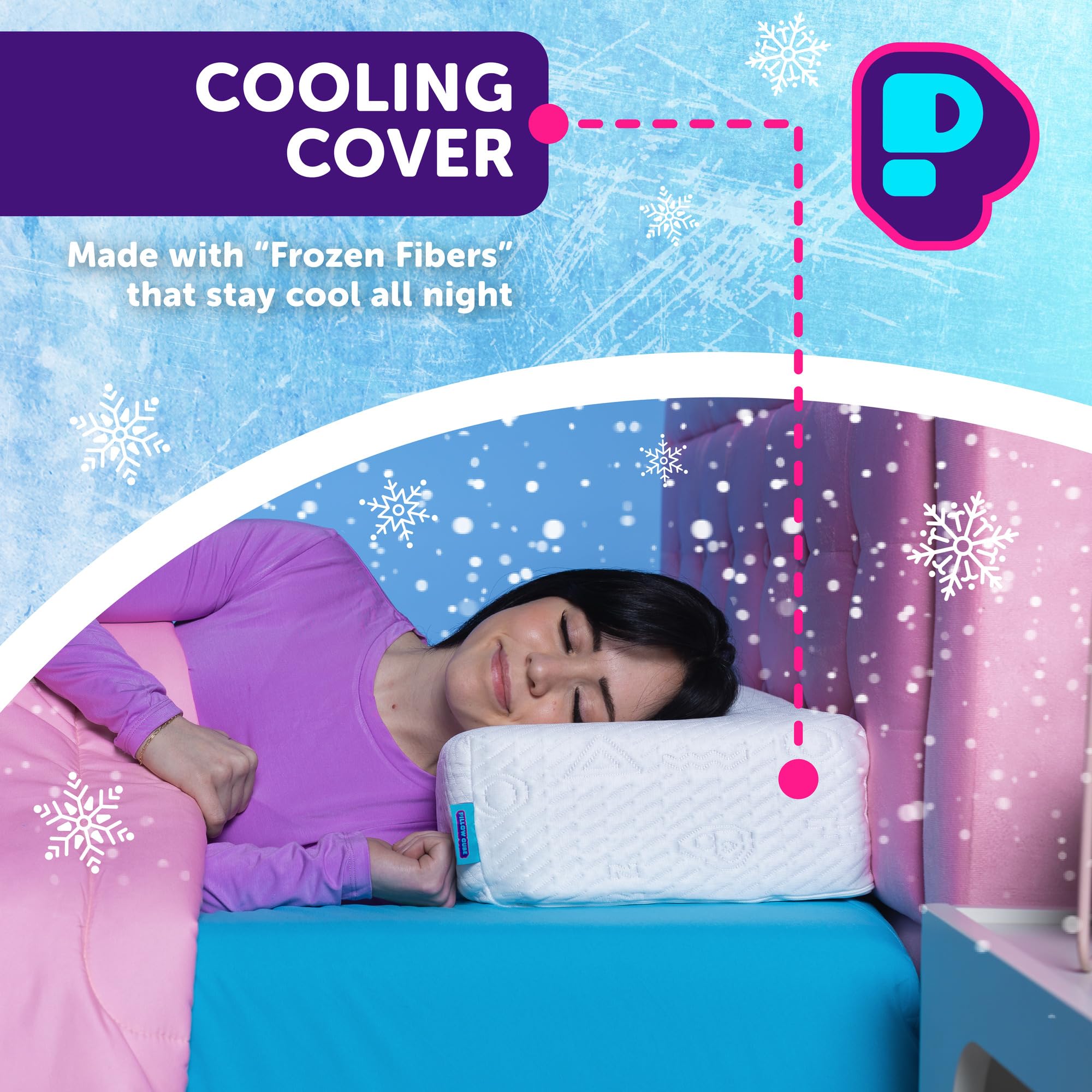 Pillow Cube Ice Cube neck and shoulder support visual for alignment