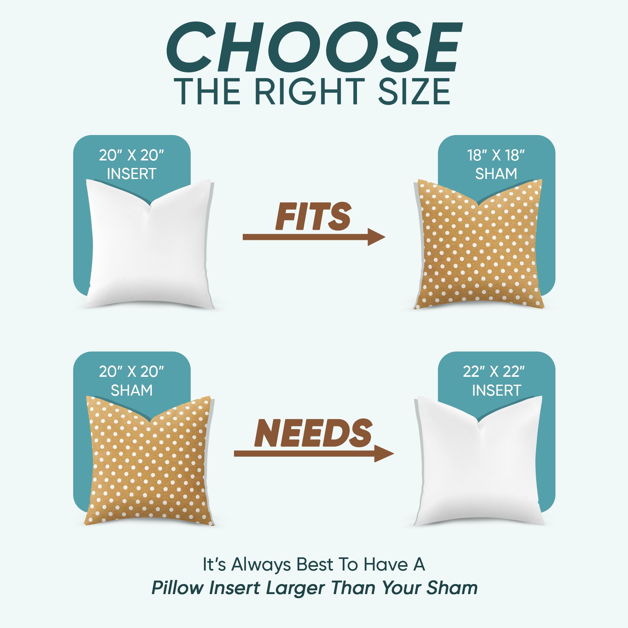 Pillowflex insert inside sham demonstrates a full, even look.