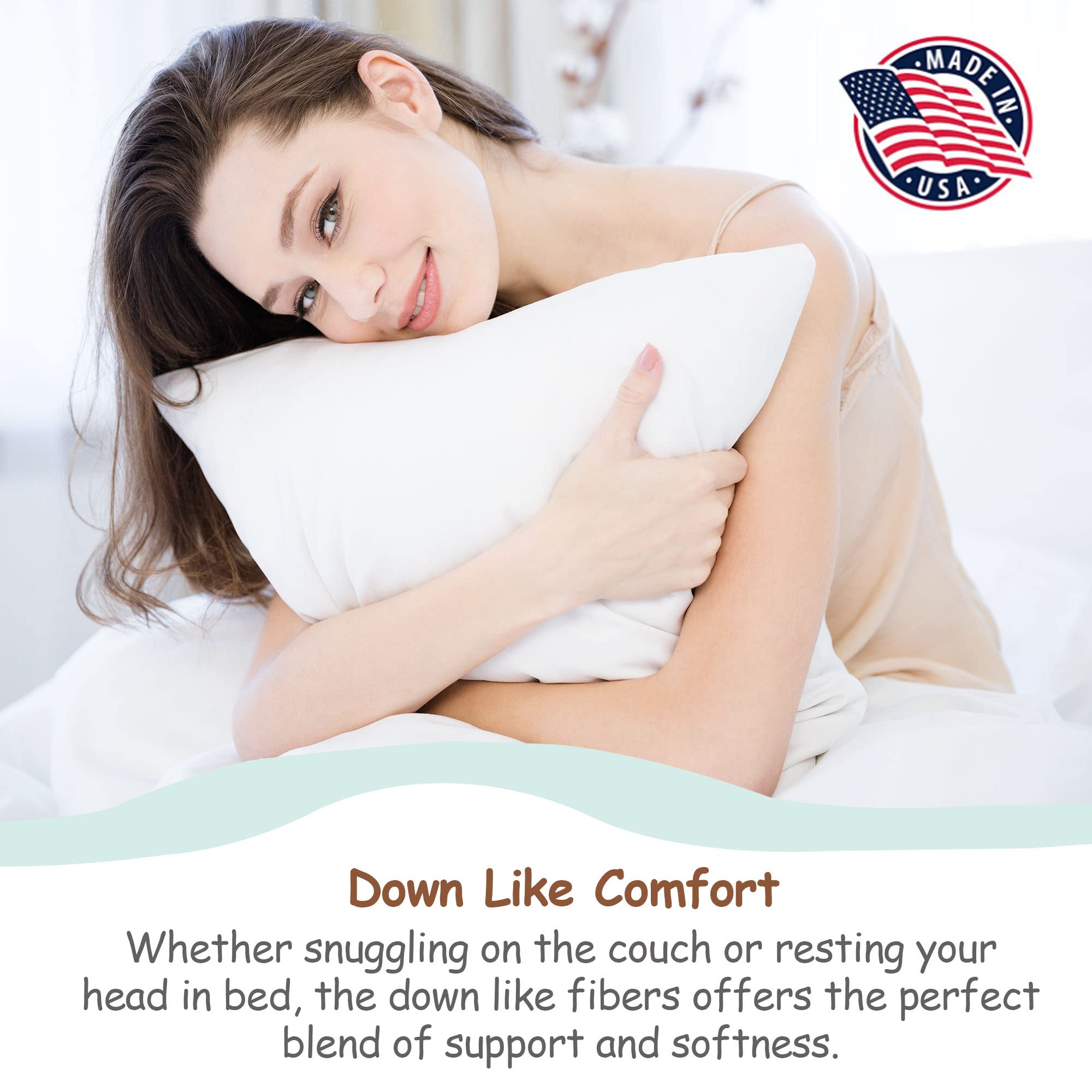 Pillowflex lumbar pillow insert supports lower back with gentle density