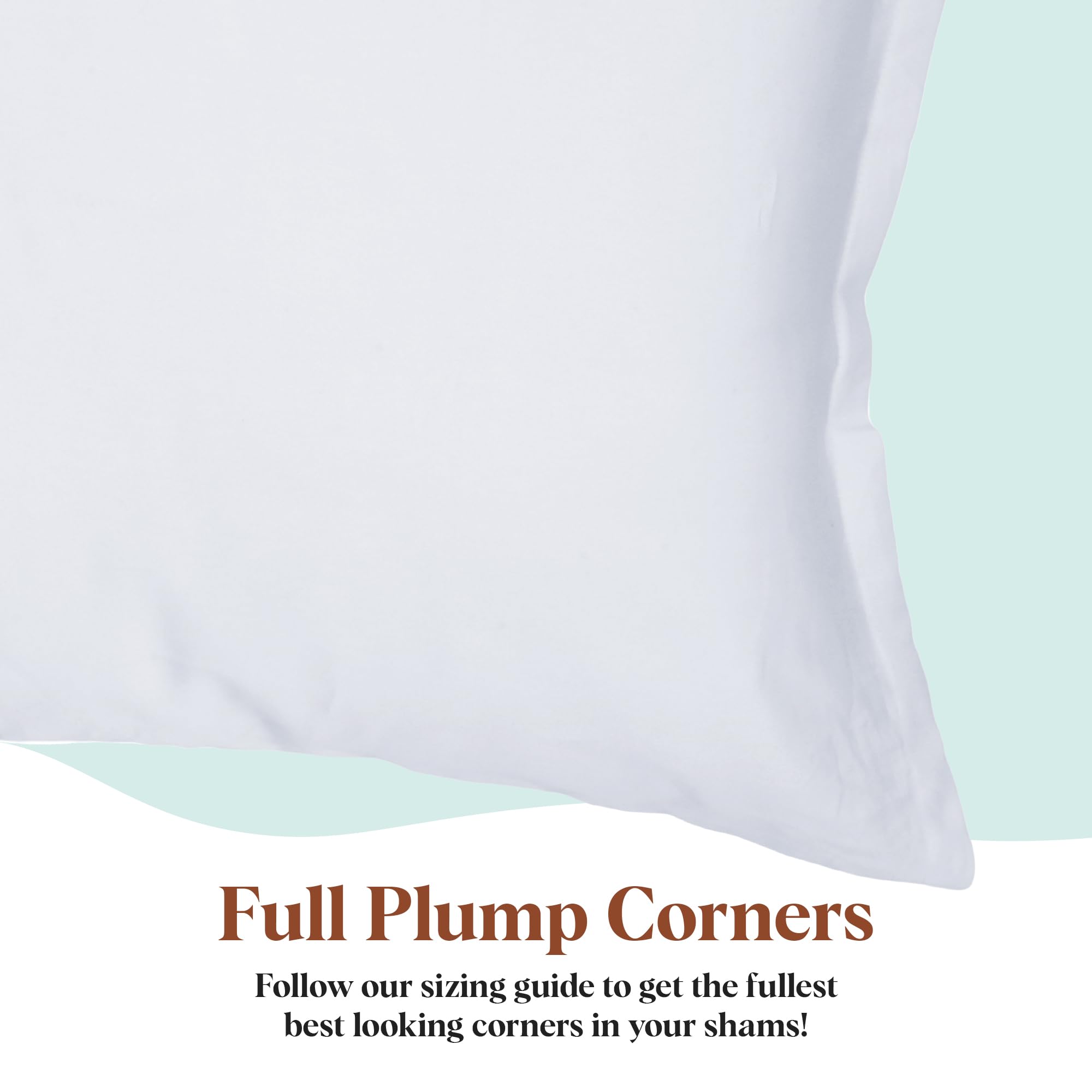 Pillowflex polyester cotton shell insert highlighting durable, fluffy fill