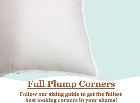 Pillowflex hypoallergenic insert provides gentle pillow support.