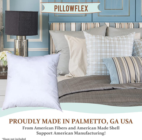 Pillowflex 15x15 square insert, machine washable, easy care for cushions.