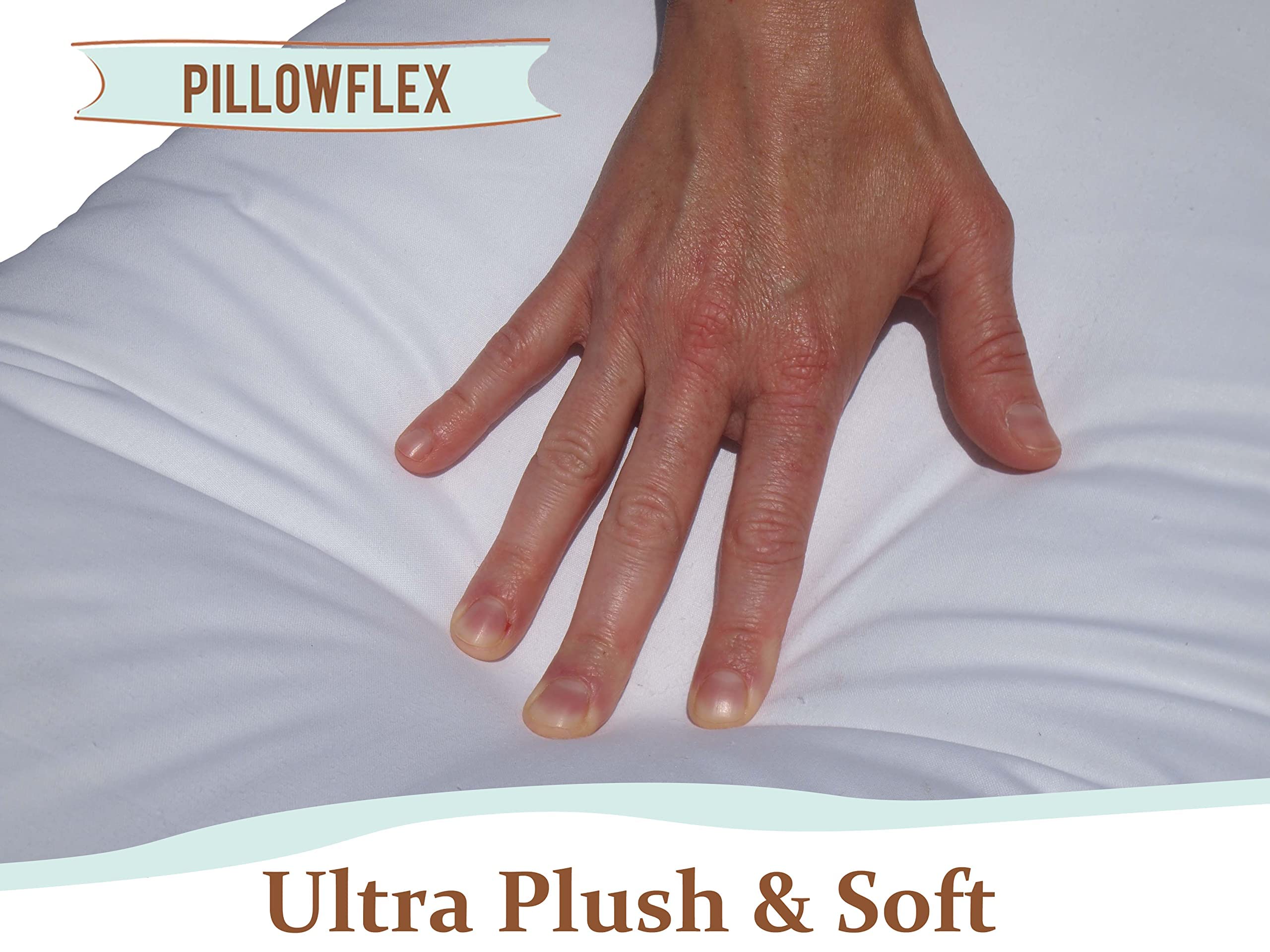 Pillowflex polyester-cotton blend insert resists wear and maintains loft.