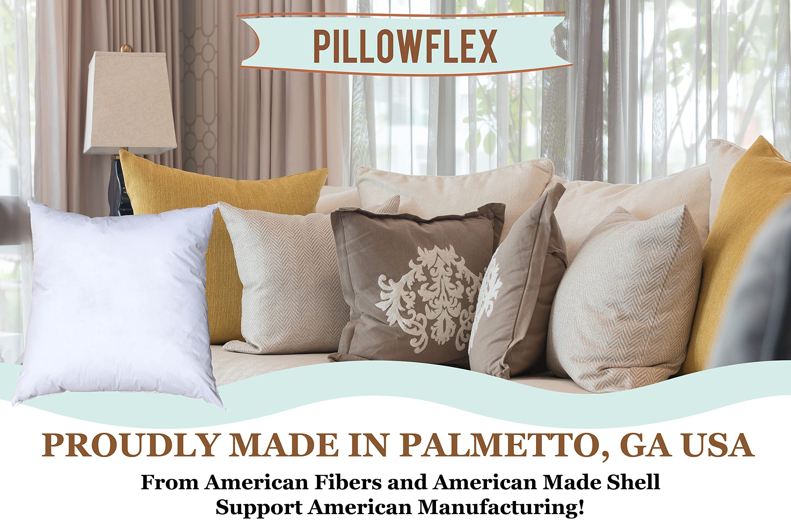 Pillowflex premium insert boosts decorative pillow fullness and shape.