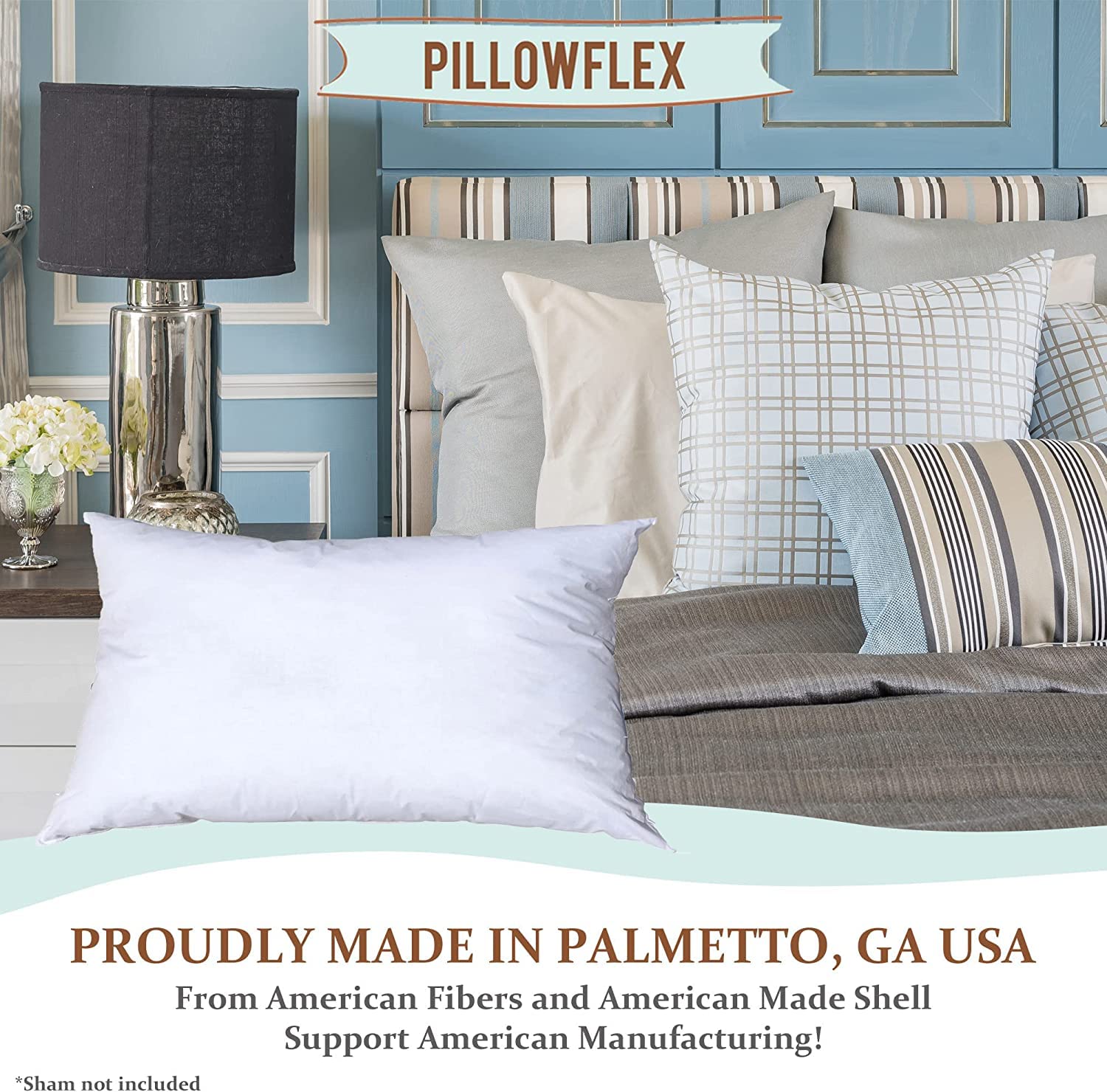 Pillowflex 12x24 fabric blend closeup displays durable 65/35 polyester-cotton