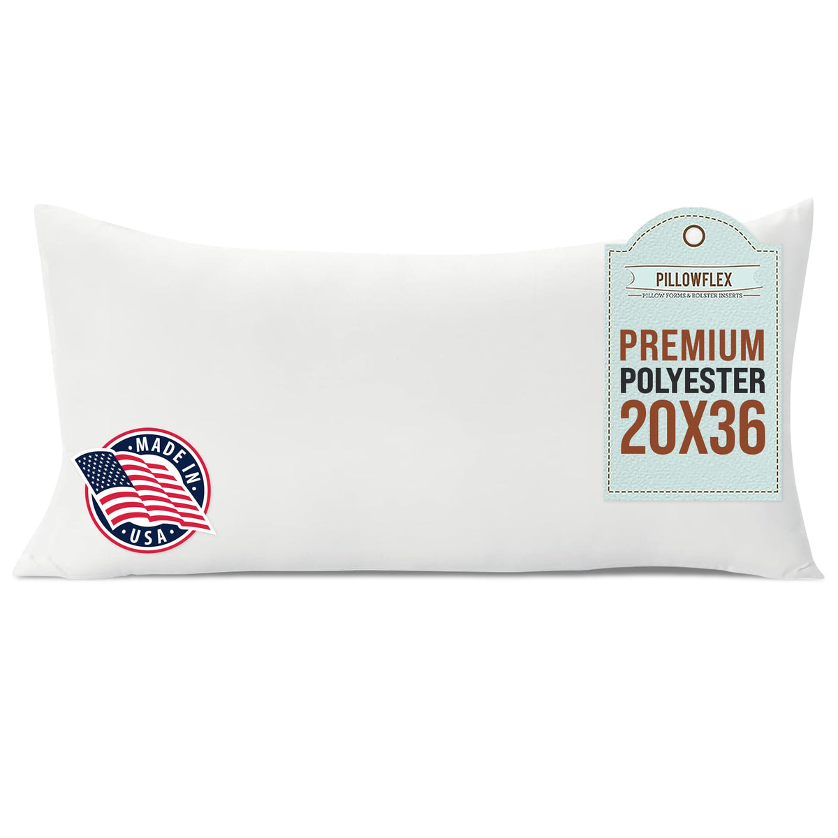 Pillowflex premium polyester insert fabric close-up for lasting softness.