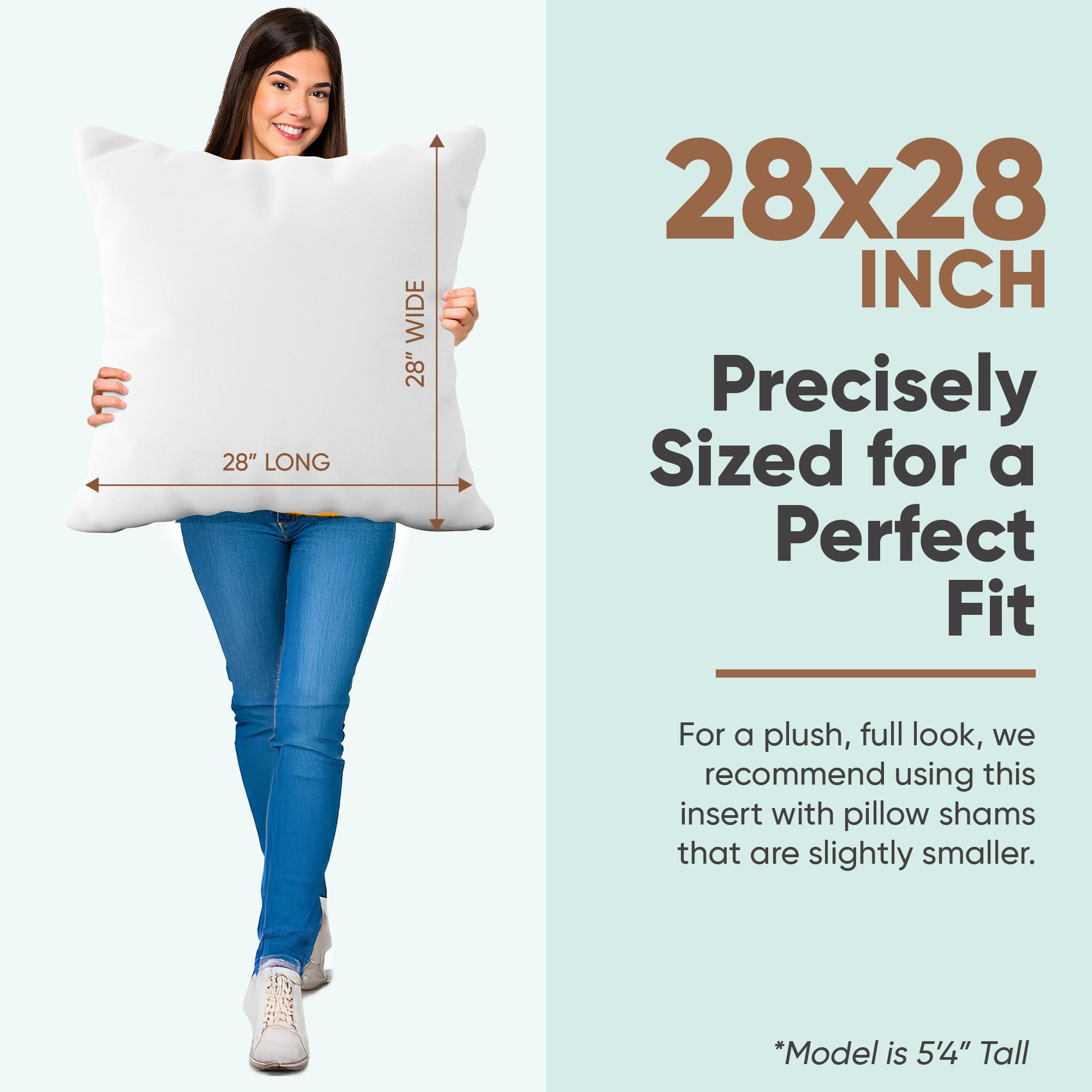 Pillowflex ultra-soft insert delivers plush comfort and lasting loft