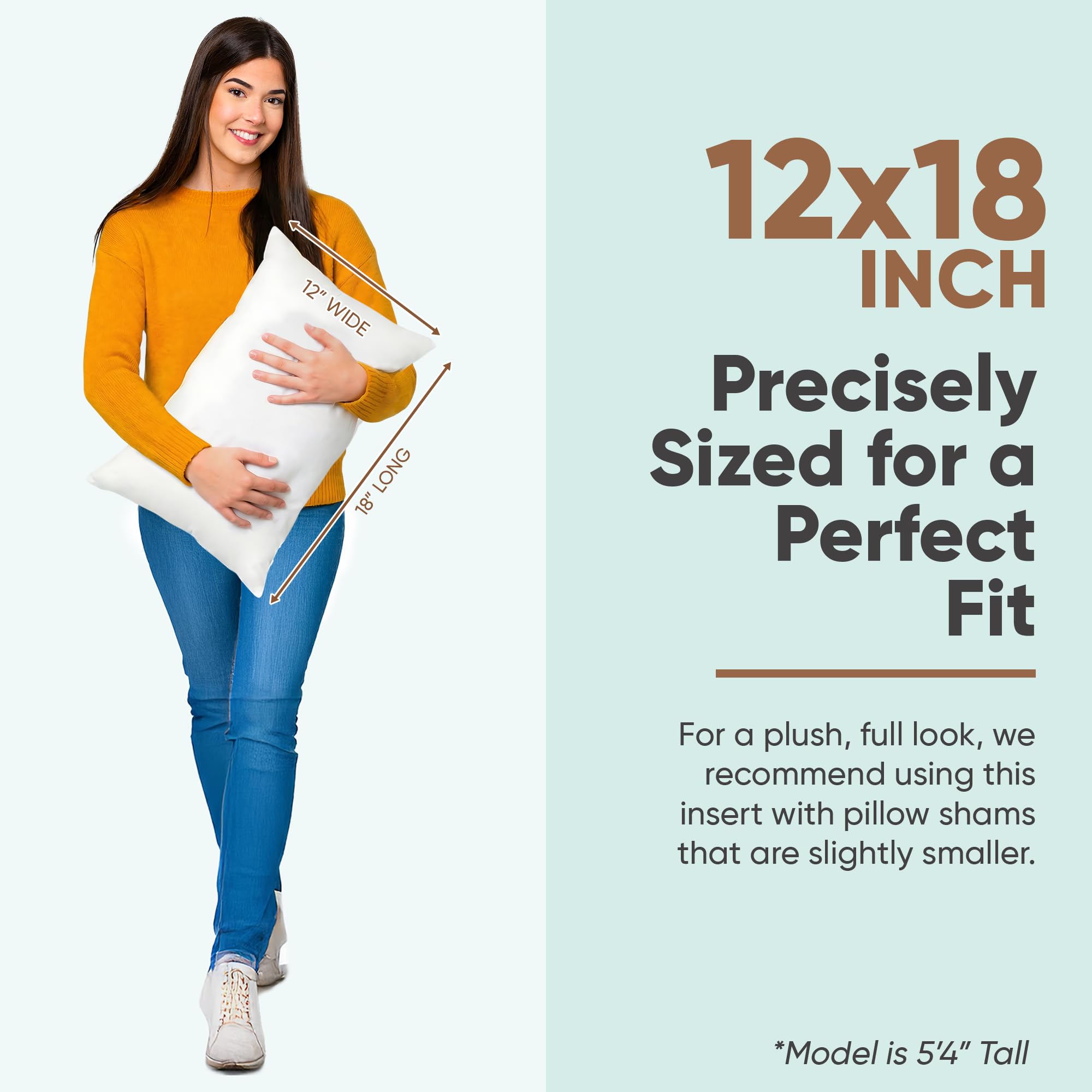 Pillowflex ultra-soft pillow insert provides a full, fluffy feel for cushions