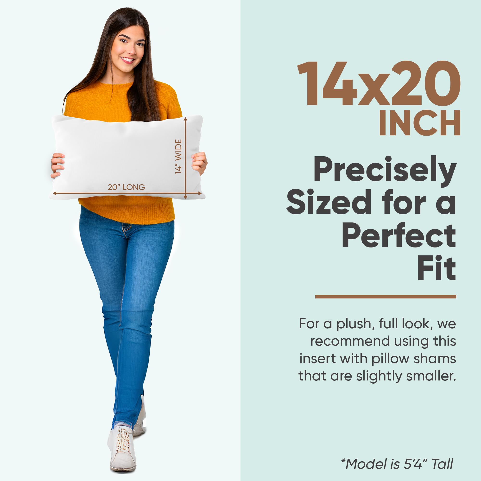 Pillowflex ultra-soft synthetic-down insert demonstrates plush, fluffy comfort
