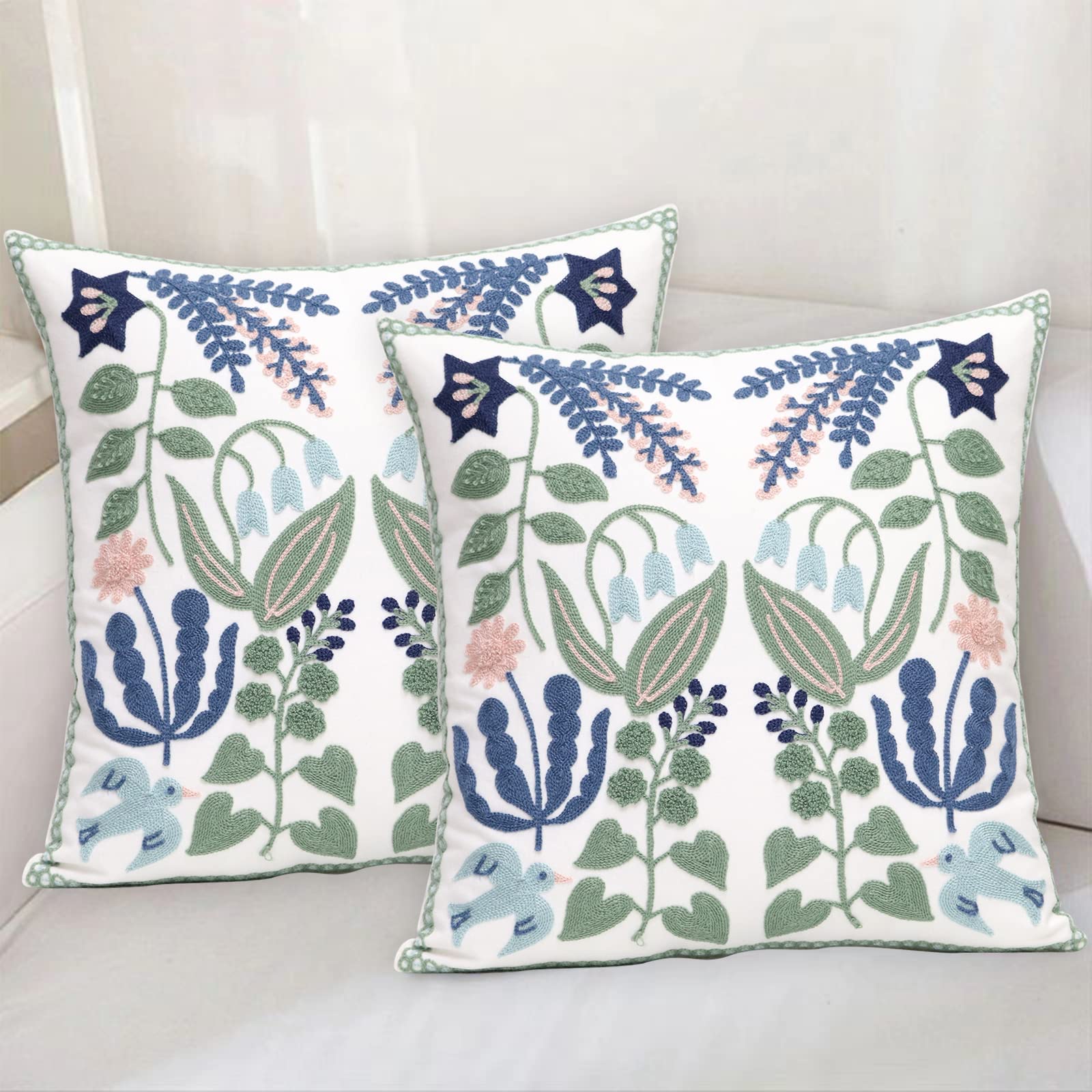 Pilmandu embroidery detail closeup showcases quality stitching and delicate floral texture.