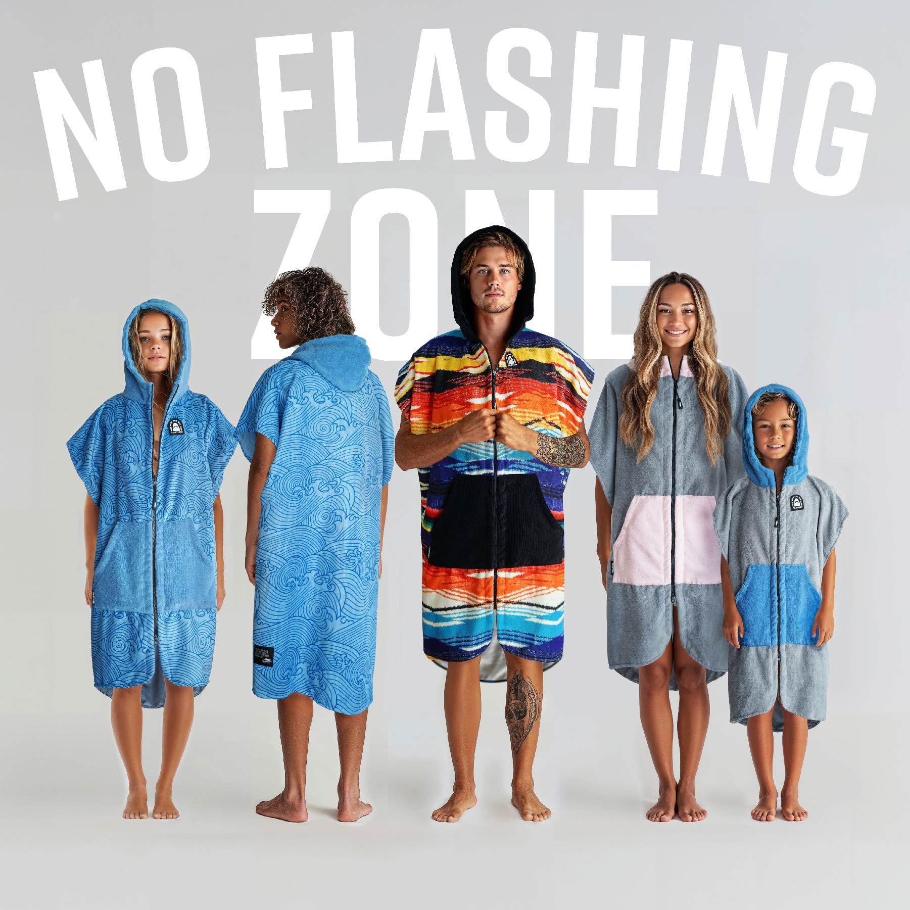 Pilotfish Surf Poncho designed in four styles for every age.